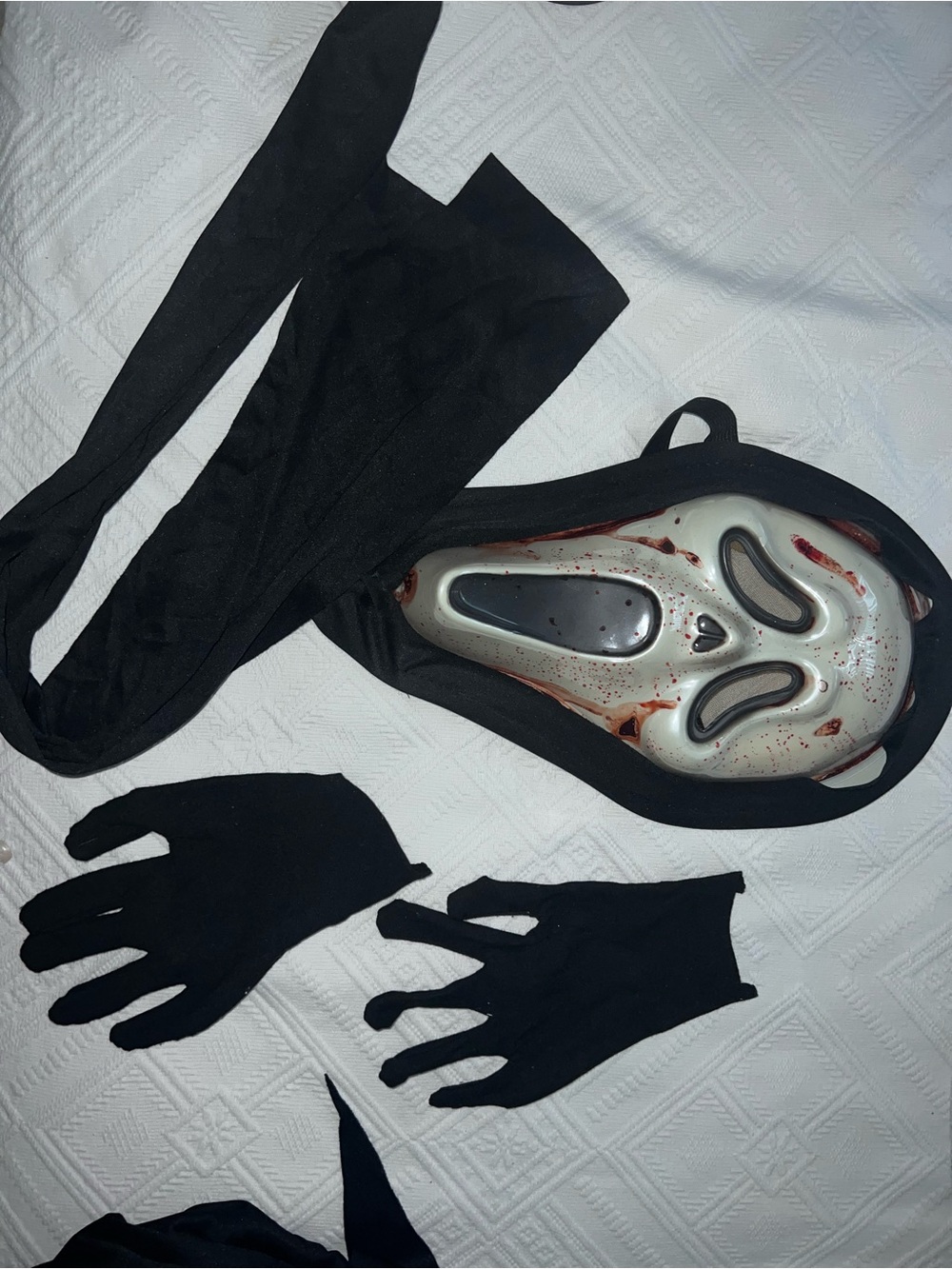 Kids Blood-Splattered Ghost Mask Costume - Picture 9 of 16